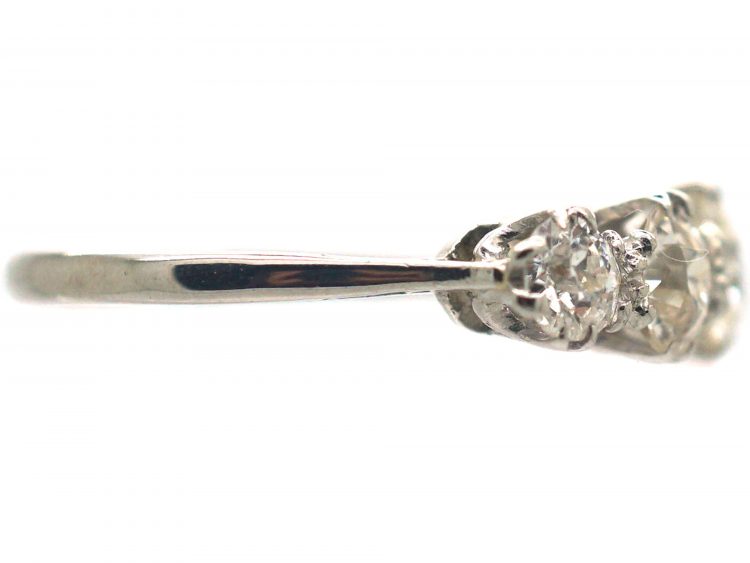 Art Deco Platinum, Five Stone Diamond Ring
