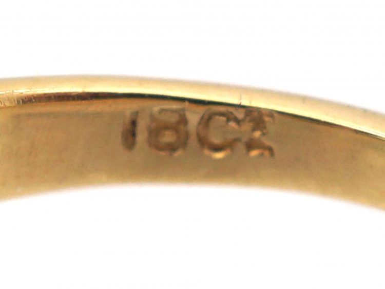 Edwardian 18ct Gold, Diamond & Emerald Ring