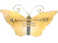 Silver & Blue & Black Enamel Butterfly Brooch by David Andersen