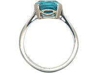 Art Deco 18ct White Gold & Platinum Ring set with a Zircon