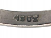 Art Deco 18ct White Gold, Sapphire & Diamond Half Eternity Ring