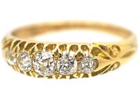 Victorian 18ct Gold Five Stone Diamond Ring