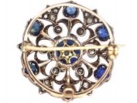Victorian Sapphire & Diamond Brooch & Pendant