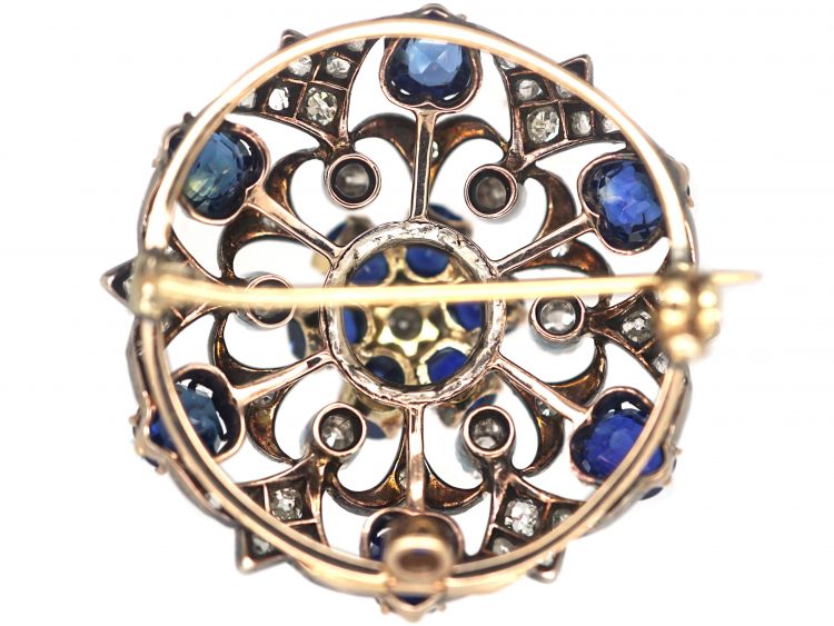 Victorian Sapphire & Diamond Brooch & Pendant