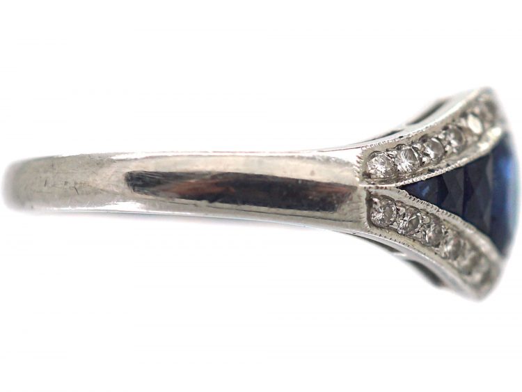 Platinum, Sapphire & Diamond Ring