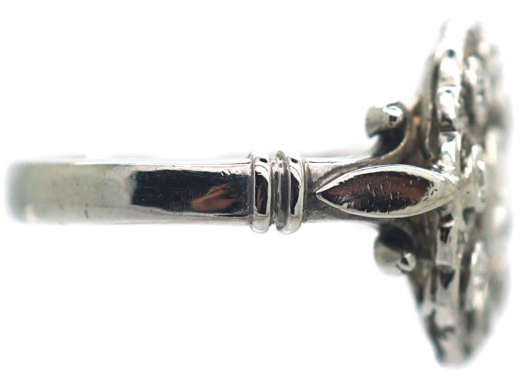 Art Deco 18ct White Gold, Diamond Cluster Ring