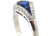 Platinum, Sapphire & Diamond Ring