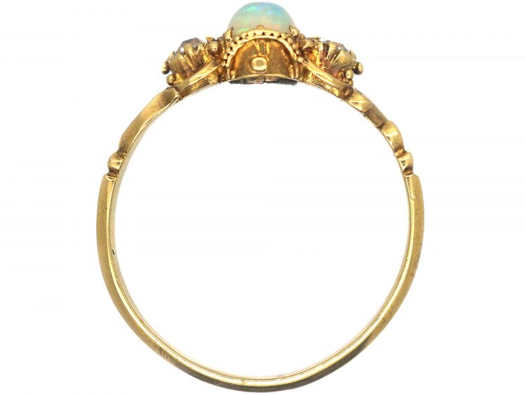Regency 15ct Gold, Opal & Diamond Ring