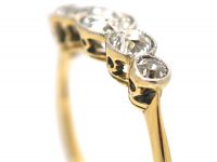 Edwardian 18ct Gold & Platinum, Five Stone Diamond Ring
