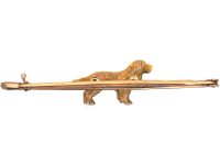 Edwardian 9ct Gold Spaniel Brooch