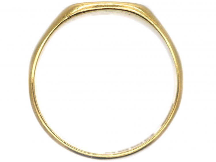 Edwardian 18ct Gold Ring with a Heraldic Crest of a Pelican and a Crown