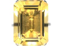 Retro 18ct White Gold & Citrine Ring
