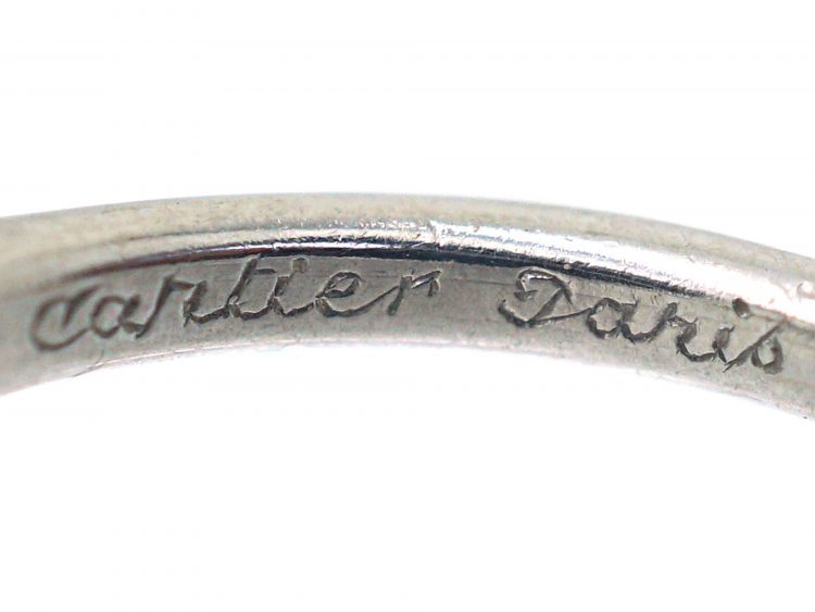 French Platinum Diamond Cluster Ring by Cartier, Paris