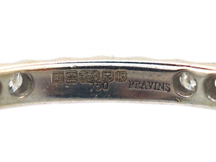 18ct White Gold & Diamond Narrow Eternity Ring