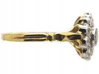 18ct Gold & Platinum, Diamond Daisy Cluster Ring