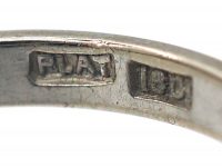 18ct White Gold & Platinum, Sapphire & Diamond Cluster Ring