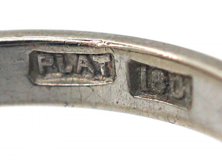 18ct White Gold & Platinum, Sapphire & Diamond Cluster Ring