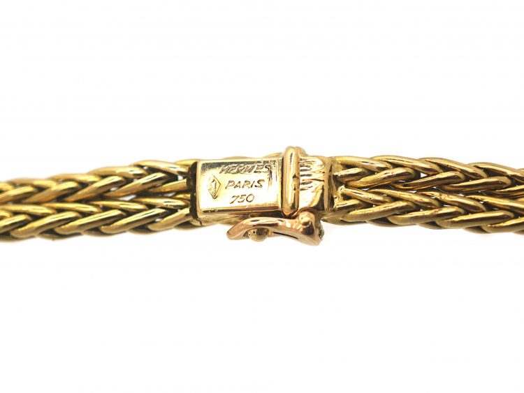 French 18ct Gold & Diamond Necklace by Hermès, Paris