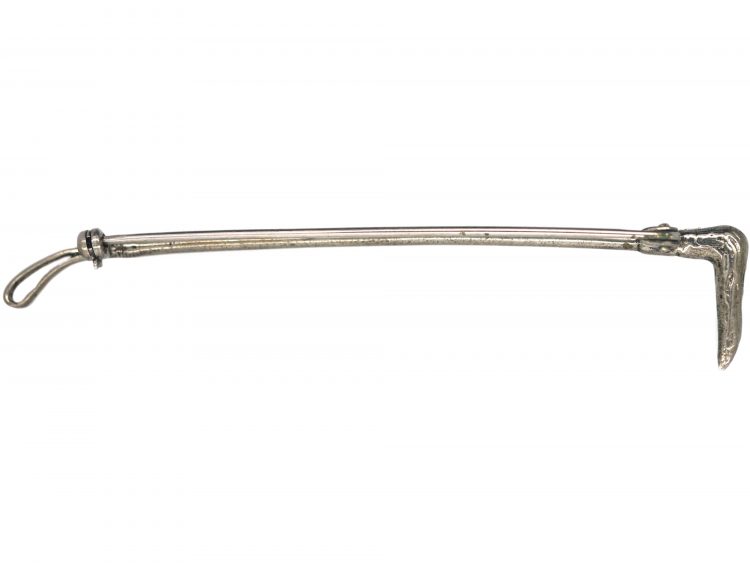 Silver & Marcasite Hunting Whip Brooch