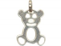 Silver Teddy Bear Charm