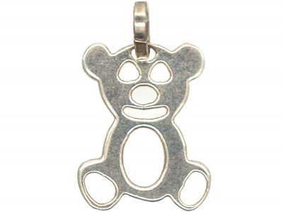 Silver Teddy Bear Charm