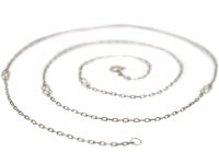 Edwardian Lover's Knot Platinum Chain