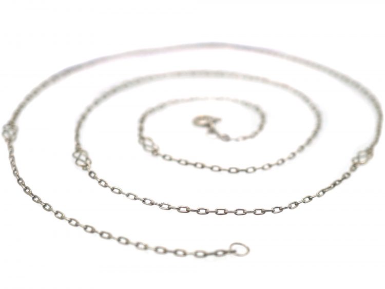 Edwardian Lover's Knot Platinum Chain