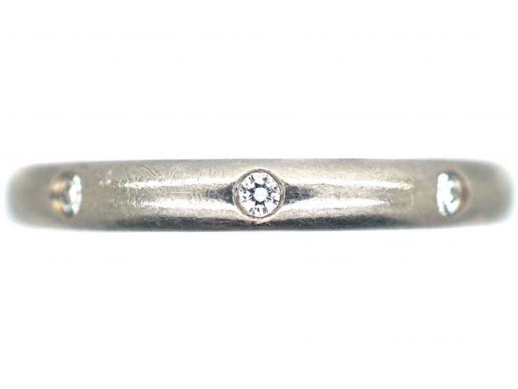 Platinum & Diamond Wedding Ring by Cartier