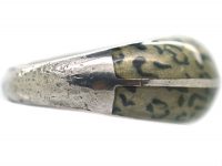 Silver & Leopard Print Enamel Ring