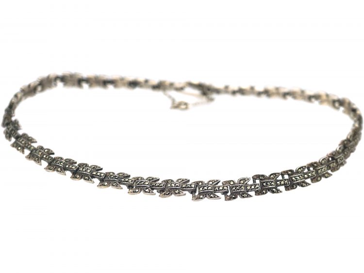 Art Deco Silver & Marcasite Necklace