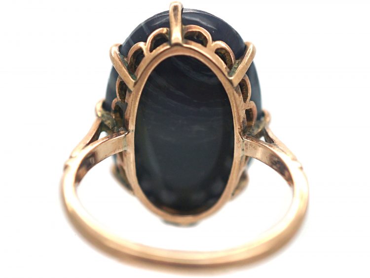 Art Deco 14ct Gold, Opal Doublet Ring
