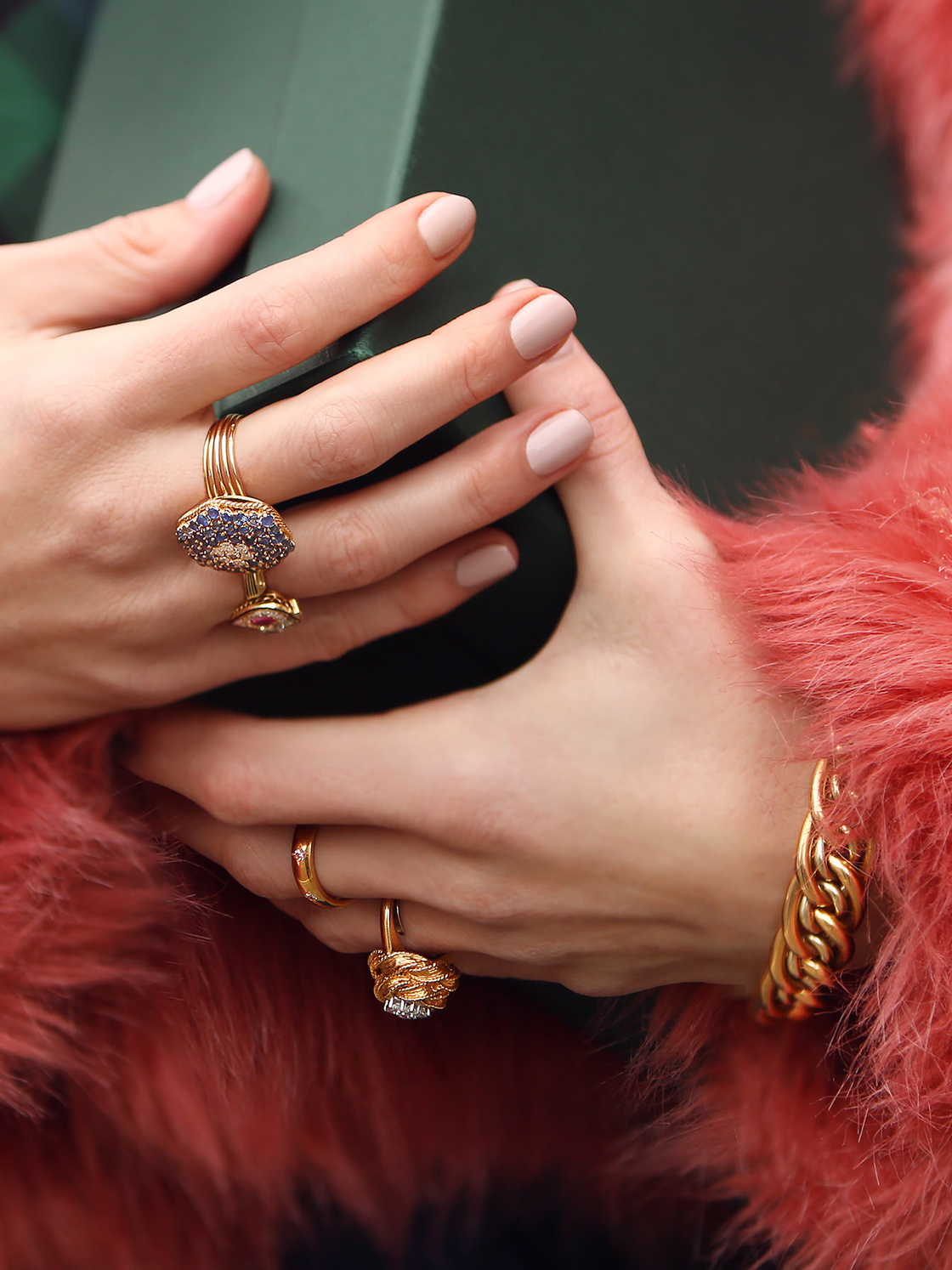 Zara Prassinot wearing antique and vintage jewellery