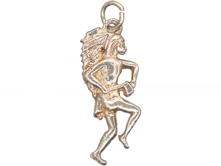 Native American Silver Charm