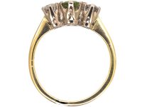 18ct Gold Peridot & Diamond Three Stone Ring