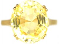 18ct Gold Natural Yellow Sapphire Ring that Weighs Nine Carats