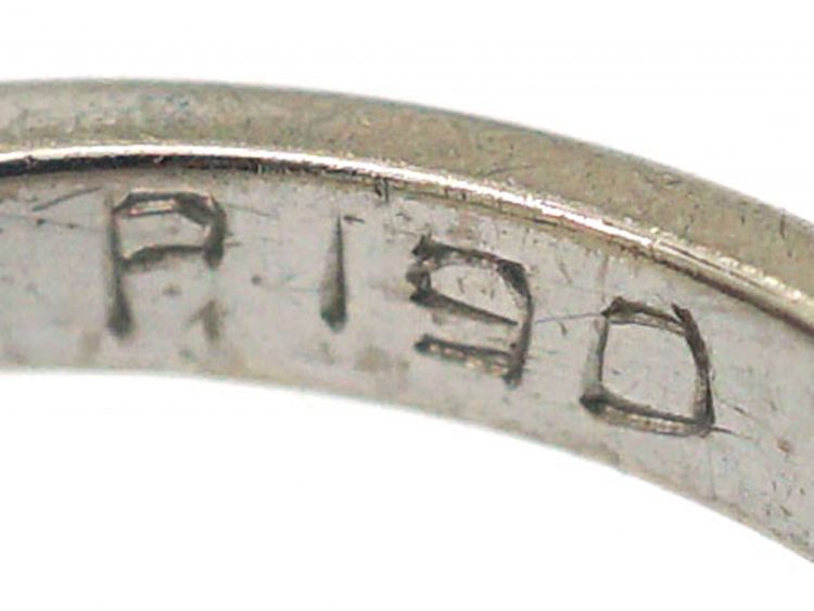 18ct White Gold & Platinum, Sapphire & Diamond Cluster Ring