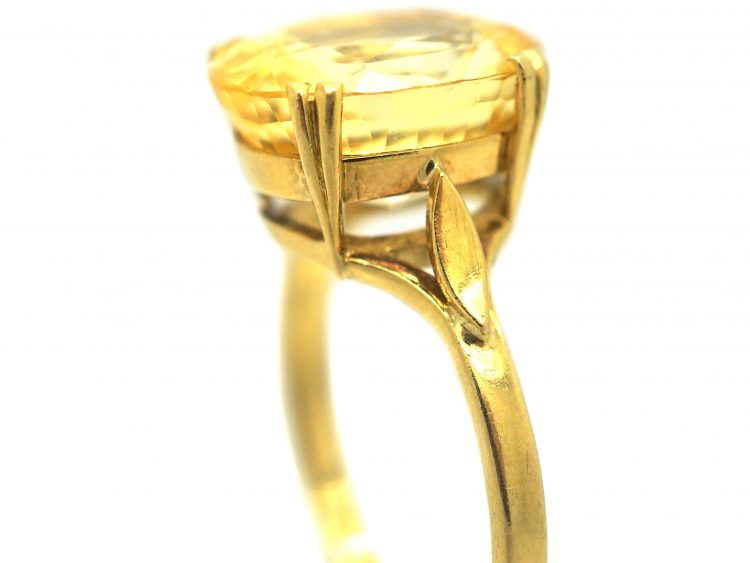18ct Gold Natural Yellow Sapphire Ring that Weighs Nine Carats