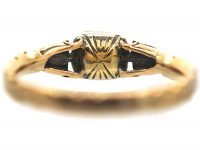 Georgian Rock Crystal & Diamond Mourning Ring Dated 1752