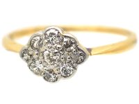 Edwardian 18ct Gold & Platinum, Diamond Cluster Ring
