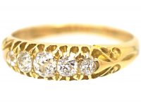 Victorian 18ct Gold Five Stone Diamond Ring