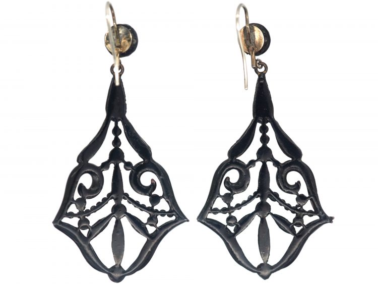 Victorian Vauxhall Glass Drop Earrings