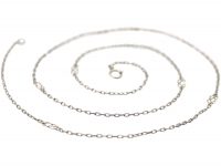 Edwardian Lover's Knot Platinum Chain