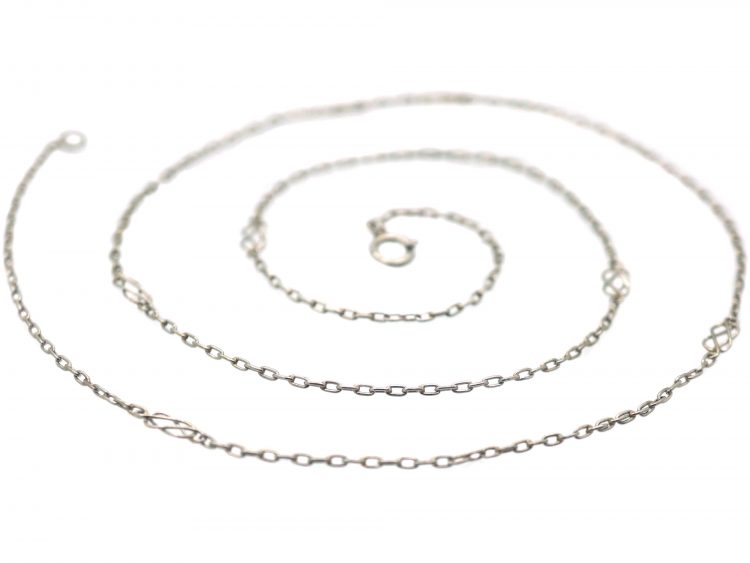 Edwardian Lover's Knot Platinum Chain