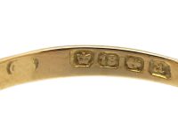 Edwardian 18ct Gold, Interlocking Circles Ring set with Sapphires & Diamonds