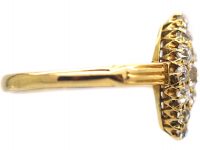 Victorian 18ct Gold Marquise Shaped Ring set with Diamonds