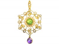 Edwardian 15ct Gold Suffragette Pendant