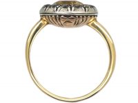 Georgian Gold, Foiled Citrine & White Topaz Cluster Ring