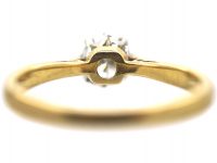 Art Deco 18ct Gold & Platinum, Diamond Solitaire Ring