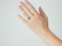 18ct Gold, Sapphire & Diamond Three Stone Ring