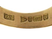 Edwardian 9ct Gold Keeper Ring with Hearts Motif